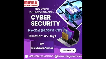 🛡️ New Online Batch @DURGASOFT – Cyber Security Training