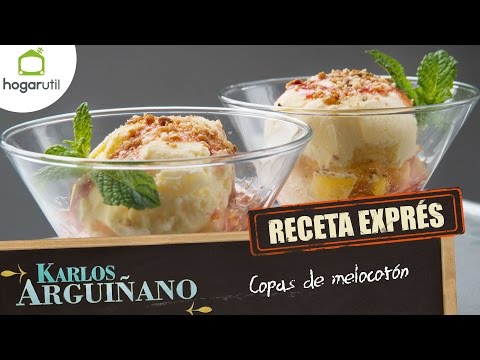 Receta Exprés: copas de melocotón
