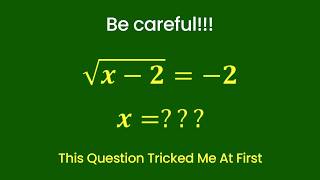Be careful, this question is not as easy as you think!!!
