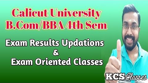 Exam Results Updations |Calicut University B.com/BBA 4th Sem