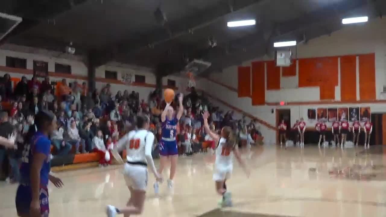 Ft. Cobb-Broxton catches fire beyond the arc in their 57-28 win