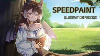 commission drawing process 🌱 || dragon oc || procreate speedpaint 