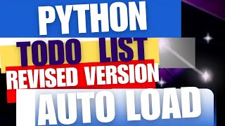 Python Beginner Project |Todo list manager (revised)  #python #pythonforbeginners #pythonprogramming