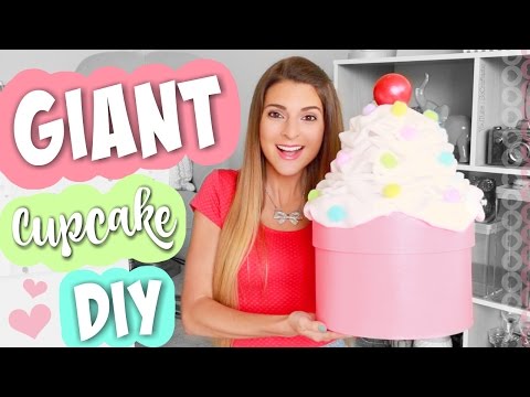 DIY Giant Cupcake Storage Box - Cute Room & Party Decor | SoCraftastic