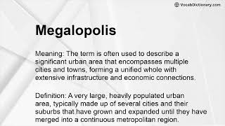 Megalopolis Meaning