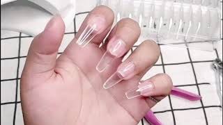 How to Apply Acrylic Nail Tips Tutorial at Home 2020