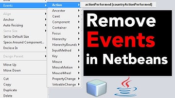 Java SWING #21 - How to Remove Unwanted Events in Java NETBEANS