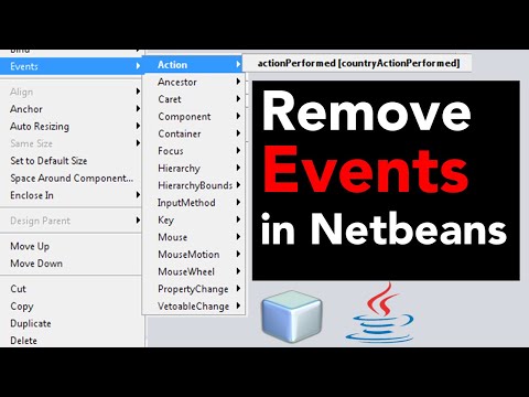 Java SWING #21 - How to Remove Unwanted Events in Java NETBEANS