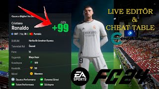 FC 24 CHEAT TABLE KURULUMU | LİVE EDİTÖR | KARİYER DE GÜCÜNÜ +99 YAP \\ FİFA 24 HİLELERİ