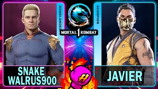 Mk1 Snake Walrus900 Homelander Vs Javier Scorpionmortal Kombat 14K 60ᶠᵖˢ