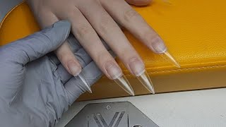 Наращивание на гелевые типсы #маникюр #наращиваниеногтей #nail #гельлак