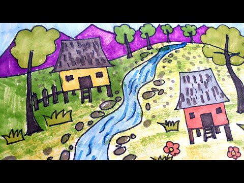 Video Thiên Nhiên Quanh Em| Vẽ Phong Cảnh Miền Núi| Học Vẽ... - youtube
