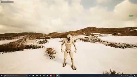 UE4 - Dynamic Landscape Material with Physics (Work in progress)