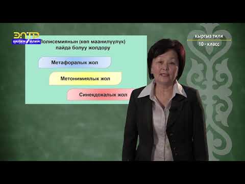 10класс | Кыргыз тили | Метафора, метонимия, синекдоха