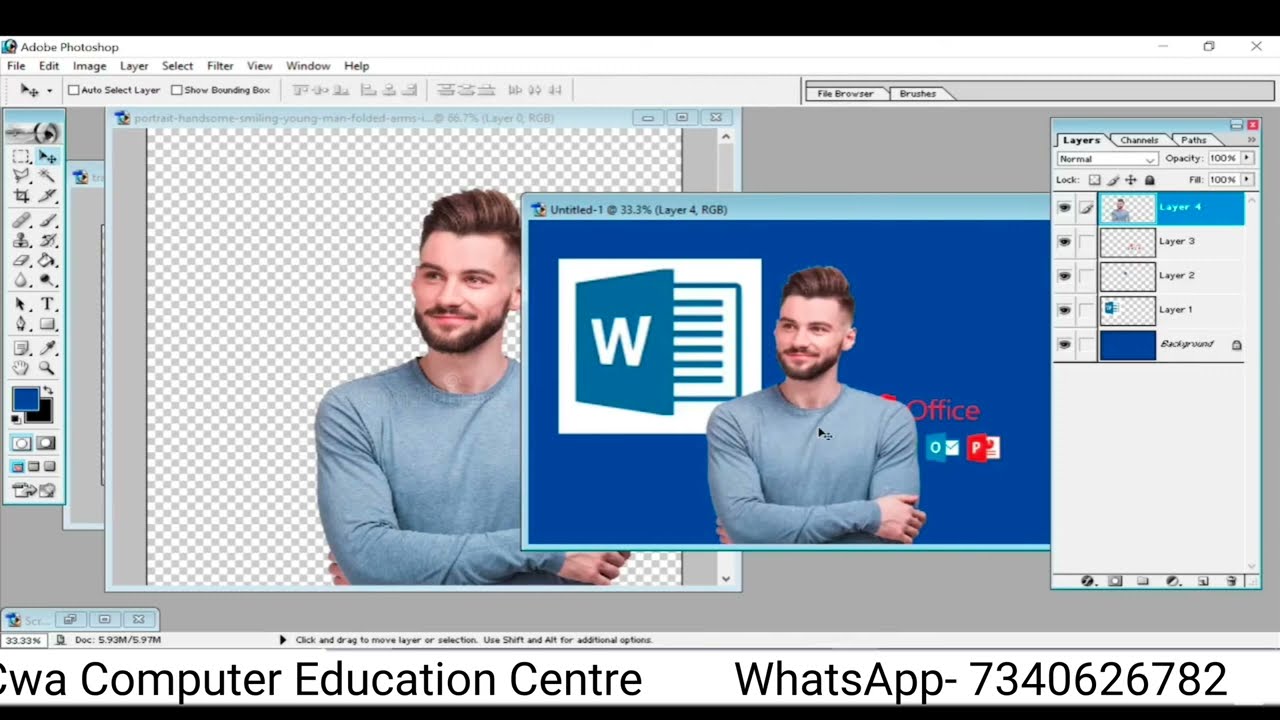 Image Selection using Lasso and Magic Wand Tool in Photoshop 7.0 Chapter 4