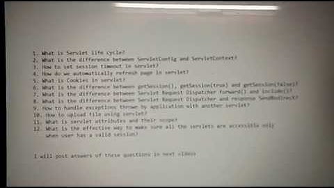 Servlet Interview Questions for experience