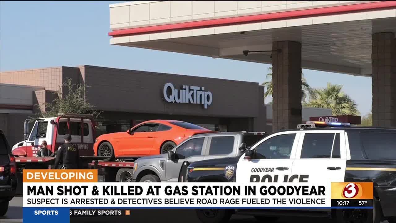 Man shot and killed at Goodyear gas station - YouTube