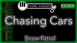 Chasing Cars (HIGHER +3) - Snow Patrol - Piano Karaoke Instrumental chords