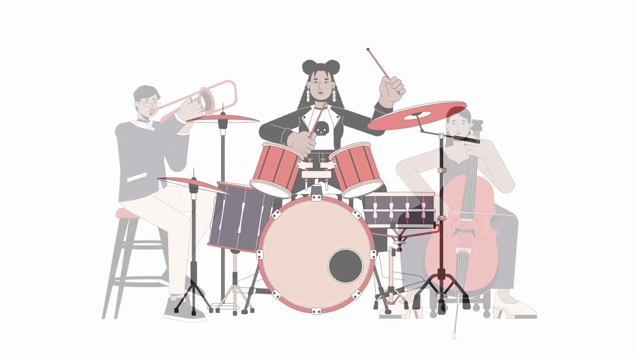 Musical performers 2D animation showcase