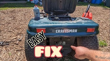 2 (EASY, FAST) fixes for a riding lawnmower NOT MOVING