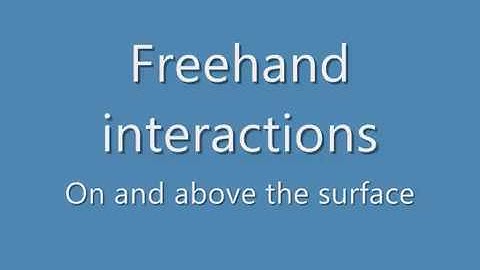 DepthTouch: Using Depth-Sensing Camera to Enable Freehand Interactions On and Above the Surface