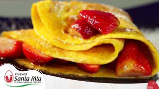 Receta Tortilla de Fresas - Huevos Santa Rita