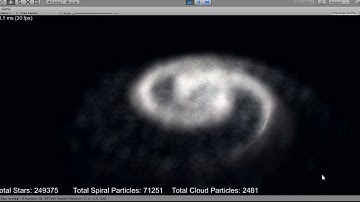 Unity 3D 250,000 stars volumetric procedural galaxy