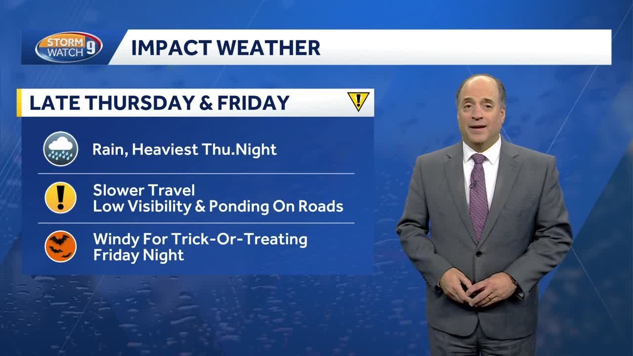 Video: Rain moving in ahead of Halloween - YouTube