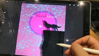 《The blood moon》 Procreate矢量插画 详细教程，看完你就是插画师！
