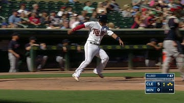 CLE@MIN: Buxton hits an RBI single to left field