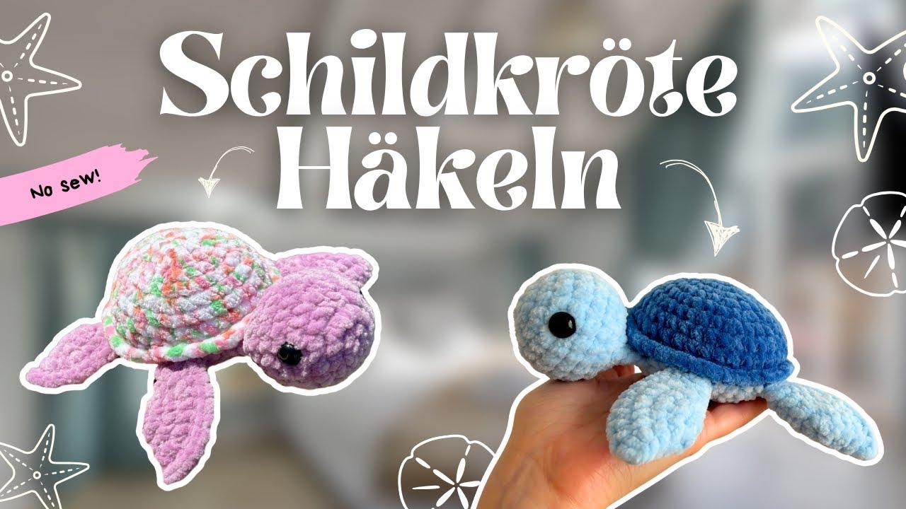 Meeresschildkröte Häkeltutorial OHNE ANNÄHEN | English Subtitles