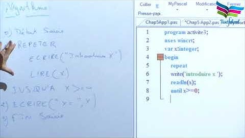 Les structures de contrôle itératives (chap5-partie2-App1) Pascal