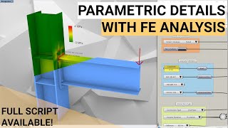 Fast Parametric Steel Details with FE Analysis in grasshopper