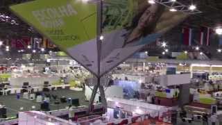 Construction timelapse and aerial footage of WorldSkills São Paulo 2015