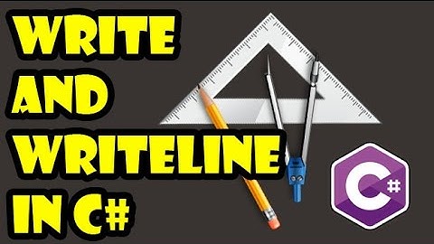 03 - Difference Between Write and WriteLine in C#