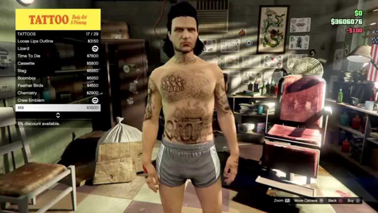 GTA V Online - ALL of the New Tattoos &amp; the New Tattoo ...