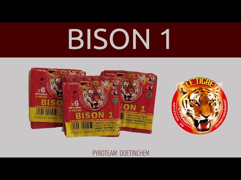 BISON 0 - PAQUET DE 8 PETARDS A MECHE LE TIGRE PYRAGRIC - Artifice