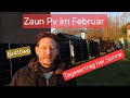 Zaun PV Im Februar, Tagesertrag,  Abtauen im Zeitraffer