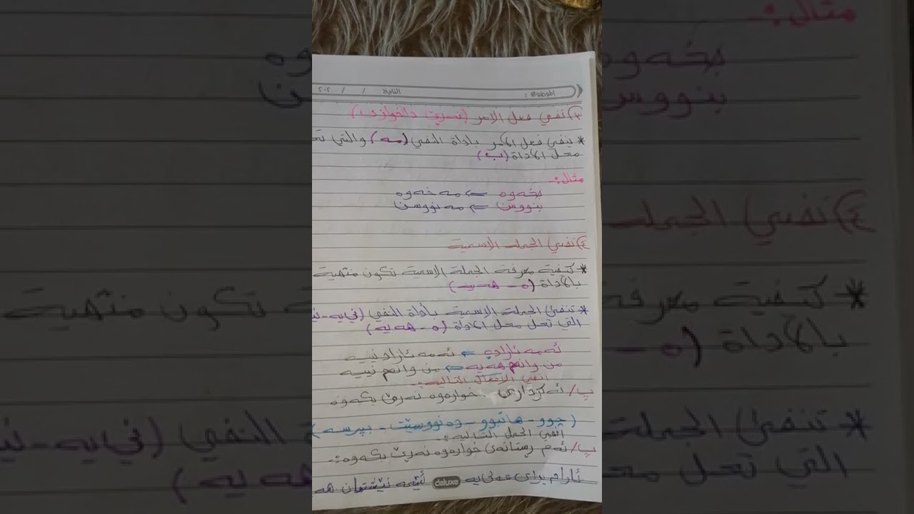 َموضوع النفي باللغة الكرديه للصف الخامس اعدادي وبجميع فروعه 🌼
