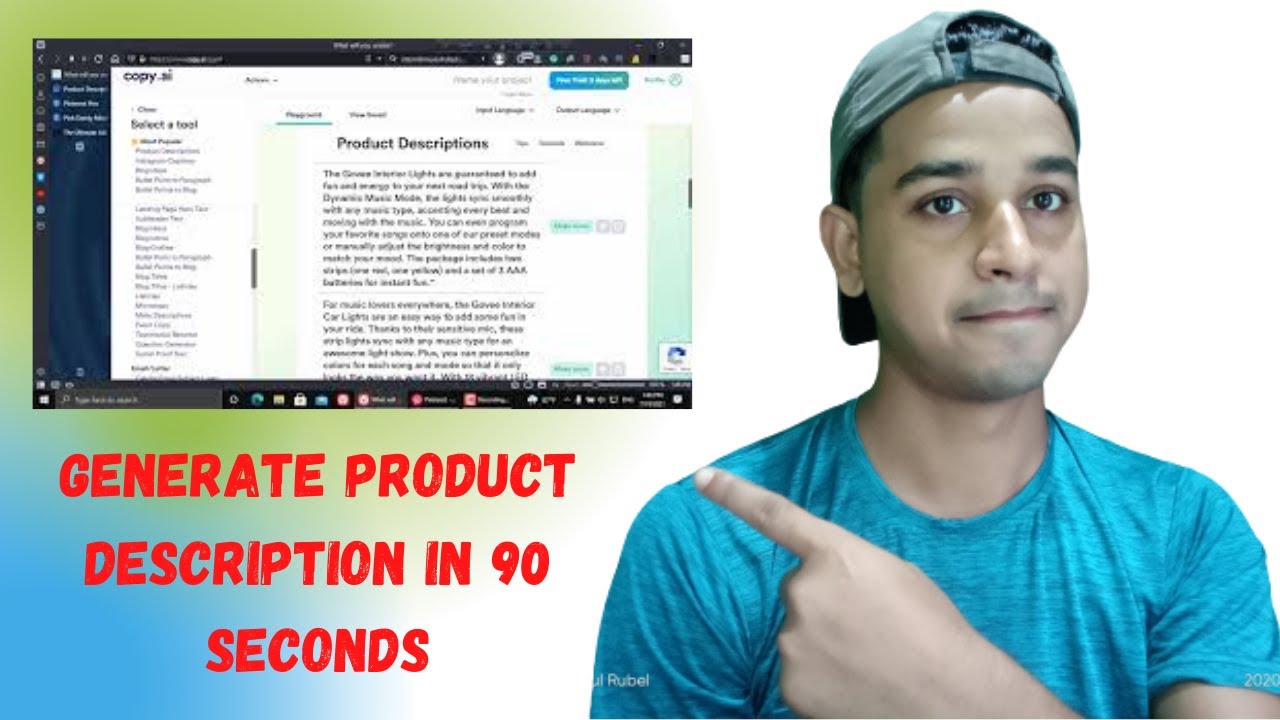 How to Generate Product Description in 90 Seconds AI writing tools Copy ...
