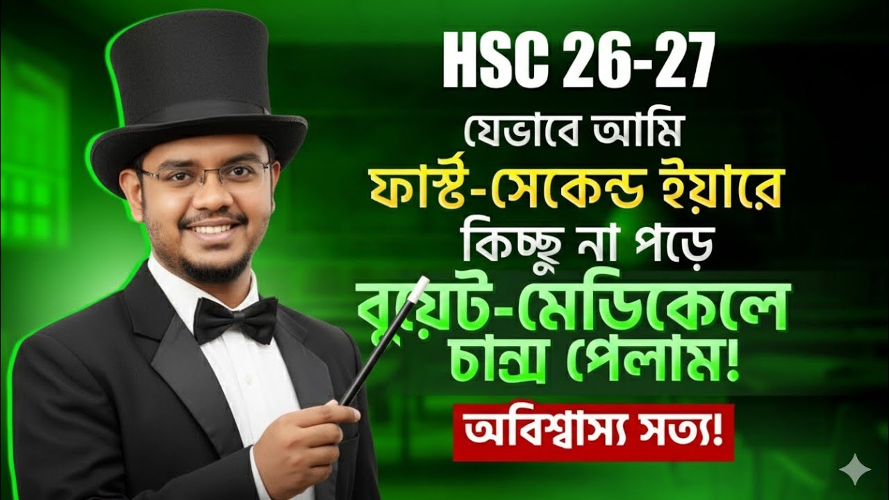 HSC 26, ফার্স্ট ইয়ারে কিচ্ছু পড়ো নাই? দেখো ভাইয়া কী করেছিলাম ‼️ Real life story 🔥
