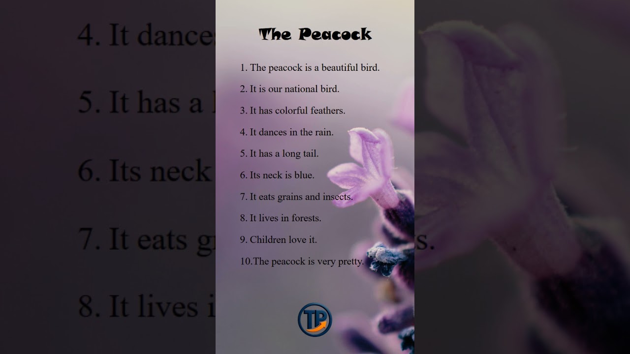 10 lines on The Peacock | Our National Bird |