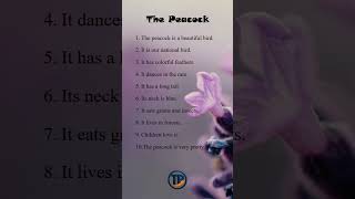 10 Lines On The Peacock  Our National Bird 