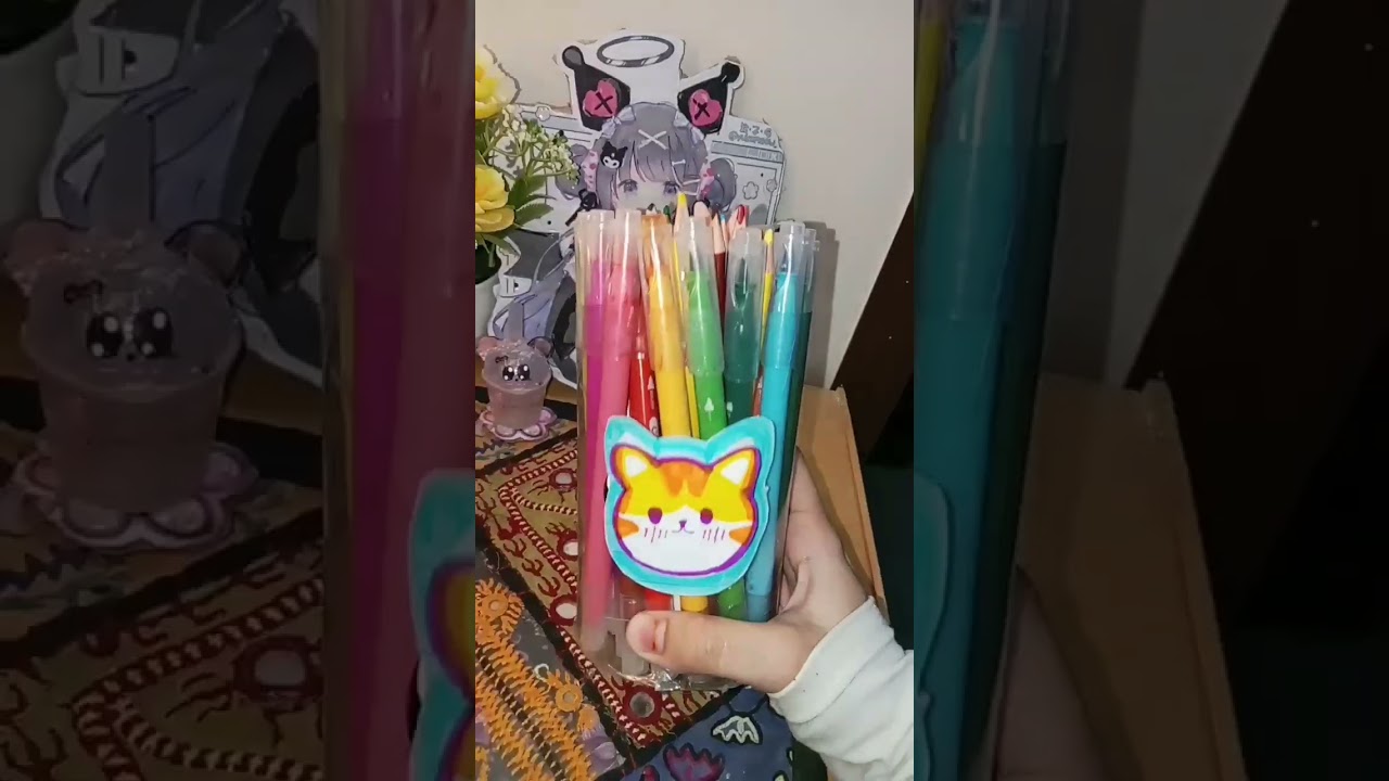 Cute cat paw pencil holder plastic transparent ✨⭐ 