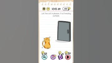 Level 89 of brain test // Let the cat in please it is freezing 🥶  outside 🤒