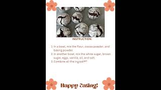 Easy Chocolate Crinkles Cookie Recipe.🍪 #trending #shortsfeed