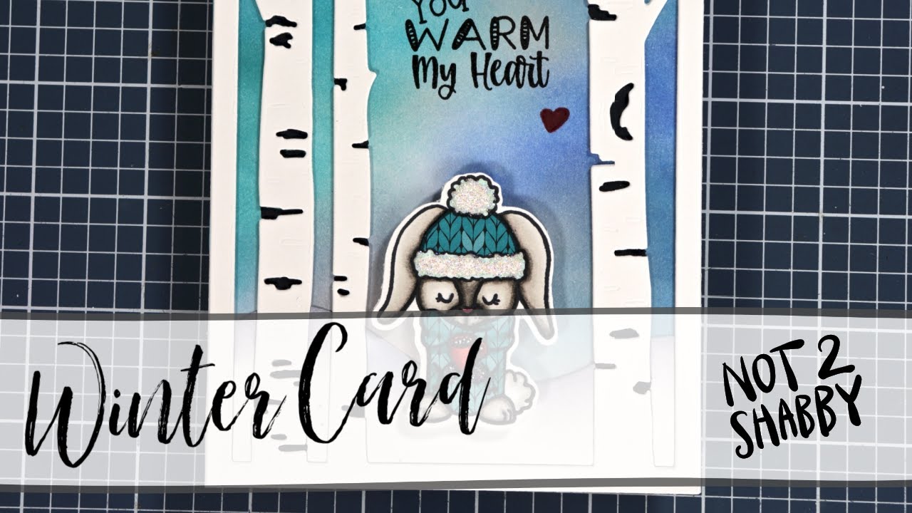 Frosty Winter Card Using Catherine Poolers White Birch Tree