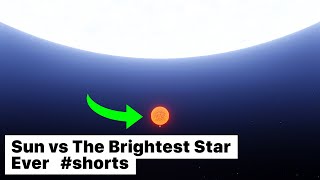 Sun Vs The Brightest Star In The Universe (R136A1) #Shorts