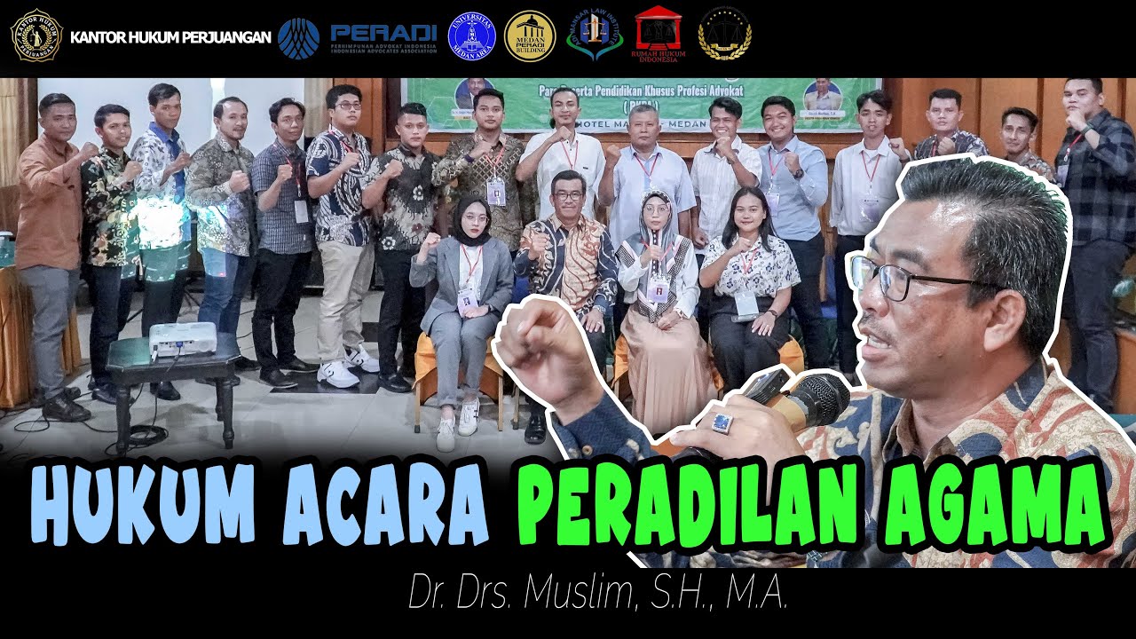 Dr Muslim SH MA Peradilan Agama Pada PKPA