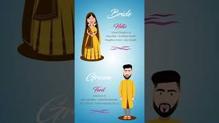 Caricature Wedding Invitations | Animation Wedding Invite | Indian Wedding Invitation | Gandhi